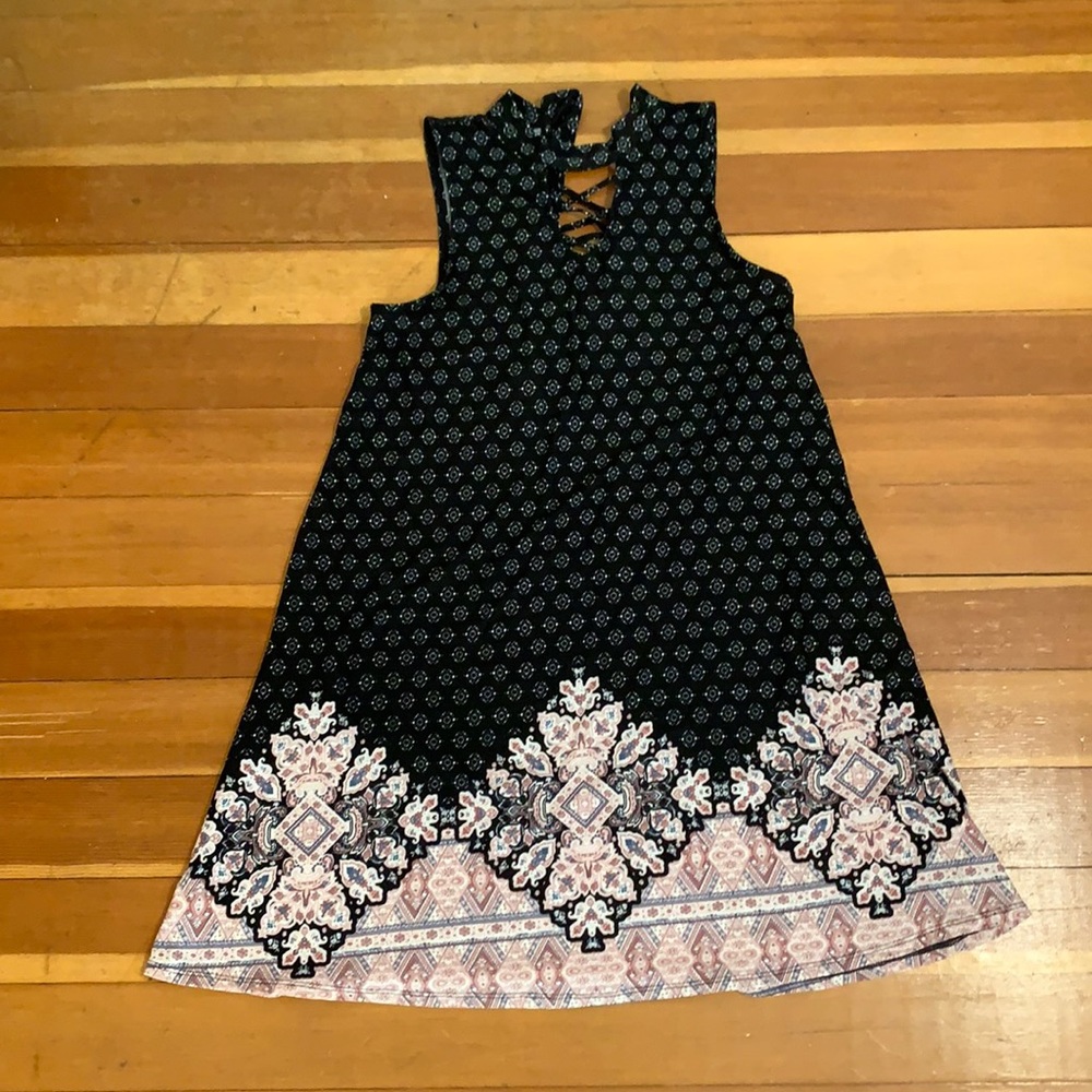 Black and pink dress